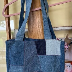 Patchwork Denim Tote Bag